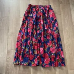 studio CLIPコットンボイル花柄ロングスカート