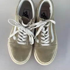 VANS オールドスクール ベージュ スエード素材スニーカー