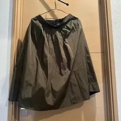 ZARA BASIC フレアスカート オリーブグリーン　ブラック　リバーシブル