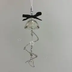 ビーズキーホルダー クラゲ