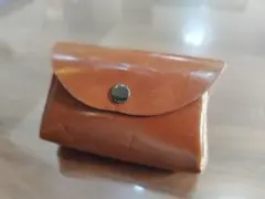 ブラウンミニ財布 フラップ式