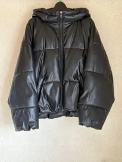 EGOIST フェイクレザー エコダウン 黒