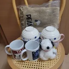 スヌーピー マグカップ／スープボール／チャーム／刺繍マフラー／台湾