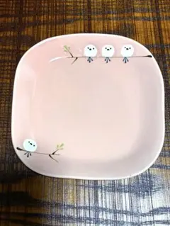 新品未使用シマエナガ 波佐見焼有田焼しまえながちゃん　小鳥ケーキ皿　アクセサリーのサムネイル
