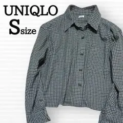 ユニクロ UNIQLO フランネル ボクシーシャツ レディース S グリーン