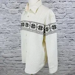 エディーバウアー【美品】長袖　コーデュロイシャツ　サイズL　白 734