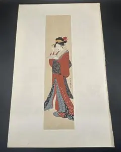 浮世絵派画集 風前美人圖 美人図·頭巾美人·柳図·紙本·短冊画 07 - メルカリ