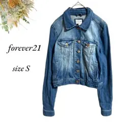 forever21 デニムジャケット Sサイズ 青 ジージャン 3534のサムネイル
