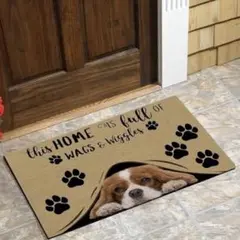 キャバリア 足元マット 玄関マット ウェルカム 犬 ペット サロン トリミングのサムネイル