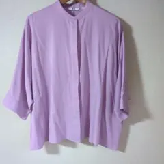 UNIQLO 薄紫 七分袖シャツ Lサイズ