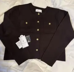 ROPÉ PICNIC ミラノリブ金ボタンニットカーディガン