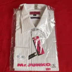 【新品未使用】ミスター・ジュンコMr. JUNKO ストライプ ドレスシャツ M