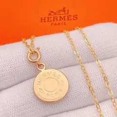 ◇エルメス◇ 新品仕上済 セリエ 小 チャーム ゴールド ネックレス 3.37gのサムネイル