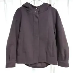 フード付きダークパープルジャケット