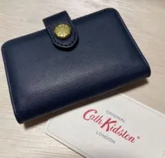 【新品】キャスキッドソン　牛革　レザー　ネイビー　カードケース