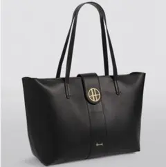 ブラックトートバッグ 合成皮革