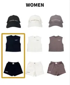 GOLD'S GYM レディースタンクトップ＆ショートパンツset ブラック M