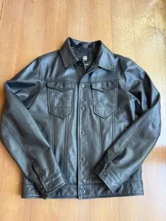 【新品同様】G-STAR RAW ARC 3D レザージャケット ブラック S