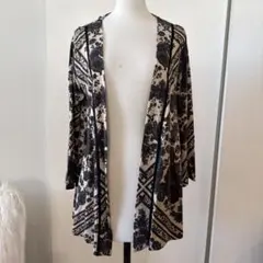 フラワープリント 柄カーディガン