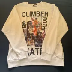 グラフィックプリントスウェット白