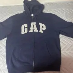 GAP ジップアップパーカー ネイビー L