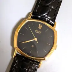 SEIKO 6431-5080 レクタンギュラー 黒文字盤 稼働品 - メルカリ