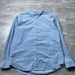 Carhartt カーハート コーデュロイシャツ 長袖シャツ 水色 XL 刺繍
