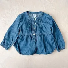 006 babyGap デニムブルー 長袖シャツ 90cm
