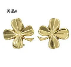 S2443 美品 シャネル クローバーモチーフ イヤリング