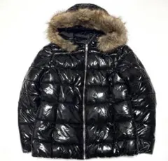 美品 00s 光沢 中綿ジャケット y2k ファー取り外し可