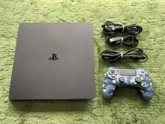 PS4 Slim 本体+コントローラー+各ケーブル　箱 説明書類付　中古品