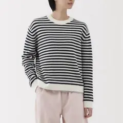 【新品】無印良品 洗える ワッフル編み クルーネックセーター M