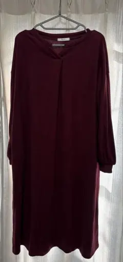 長袖カットソーワンピース