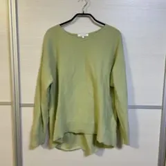 グローバルワーク薄いグリーン Vネック 長袖ニット