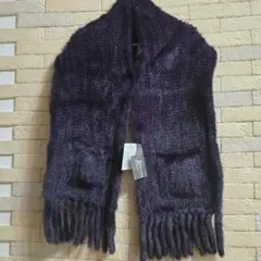 ミンク　ストール　マフラー　ポケット付き