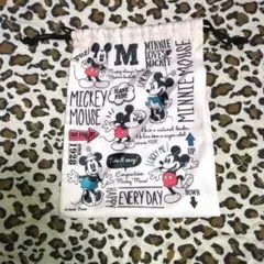 ミッキーマウス巾着袋