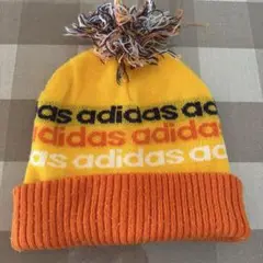 adidas ボンボン付き帽子 フリーサイズ