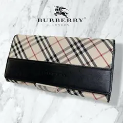 Burberry バーバリー ノバチェック がま口 長財布 良品