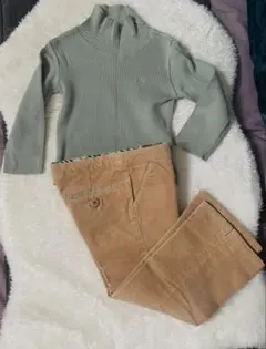 Burberry バーバリーキッズ100cm 女の子ズボン ハイネック セット