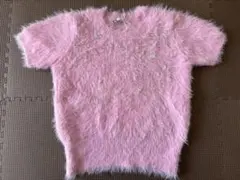 ZARA 新品未使用タグ付き　ビジュー付ピンクファーニット