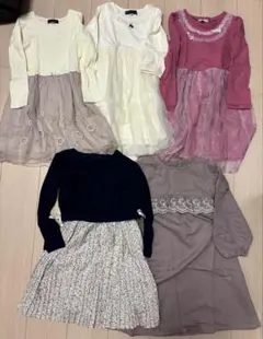 サイズ120cm長袖ワンピース5点セットanyfamなど