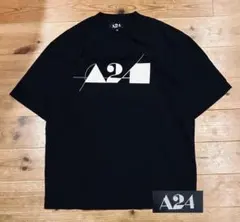 Ｔシャツ 古着 00s A24 映画 M ムービー 極美品 企業 プリント 黒