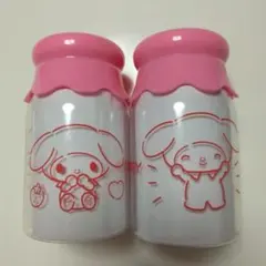 新品　未使用　マイメロディ♡クロミ　牛乳瓶風　小物入れ　2点セット