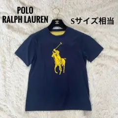POLO RALPHLAUREN ポロ ラルフ ネイビー イエロー Tシャツ S