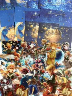【A】コラージュ素材　スクエアメモ　PETステッカー　星の王子さま　おすそ分け