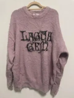 LAGUA GEM シャギーニット ロゴニット ピンク オーバーサイズ 韓国系