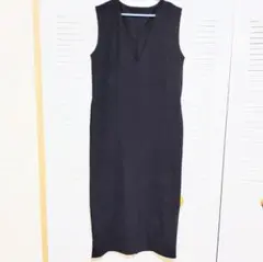 each ノースリーブロングワンピース ブラック　F3