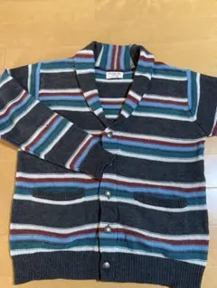 メンズ　ボーダー　カーディガン　L L