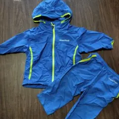 mont-bell ベビーアウター ズボン セット 80 青