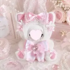 おすわりぬい服 緑ニットねこちゃん 11㎝〜15㎝ ちびぐるみ にじぬい